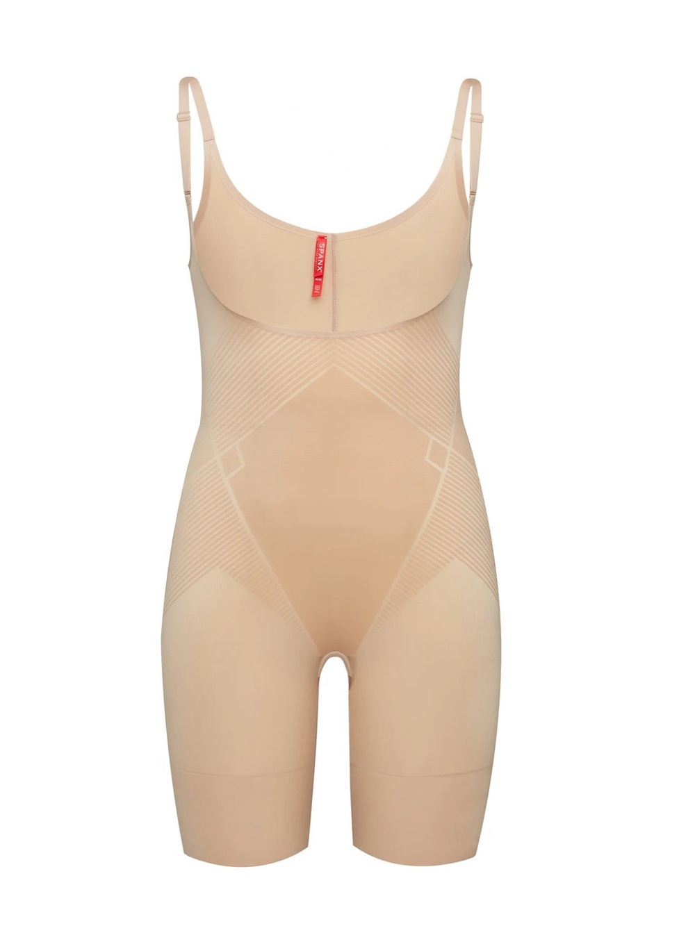 SPANX SPANXshape Thinstincts 2.0 Open-Bust Mid-Thigh Shapewear Bodysuit NWT